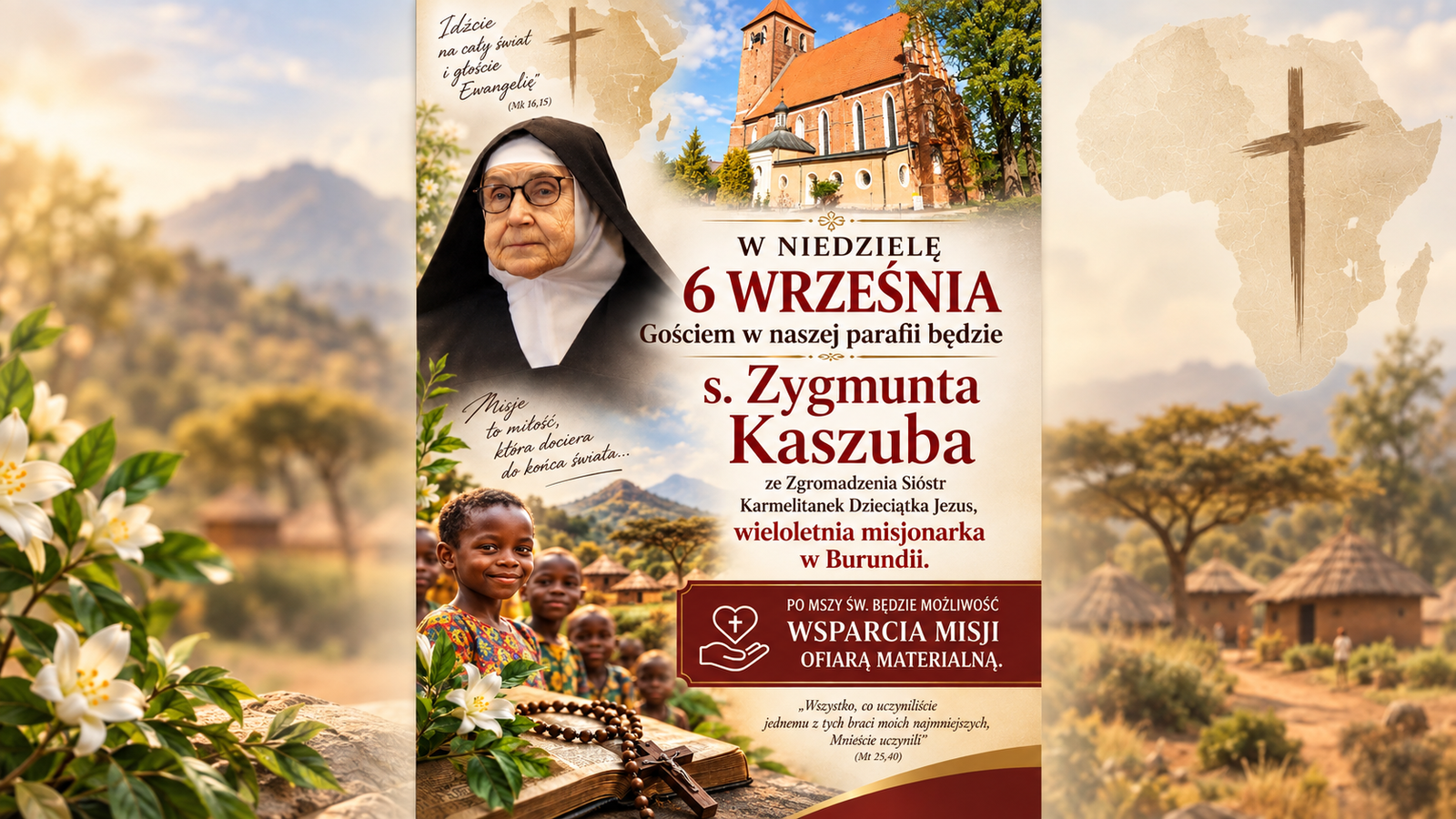 Read more about the article S. Zygmunta Kaszuba podzieli się świadectwem pracy misyjnej